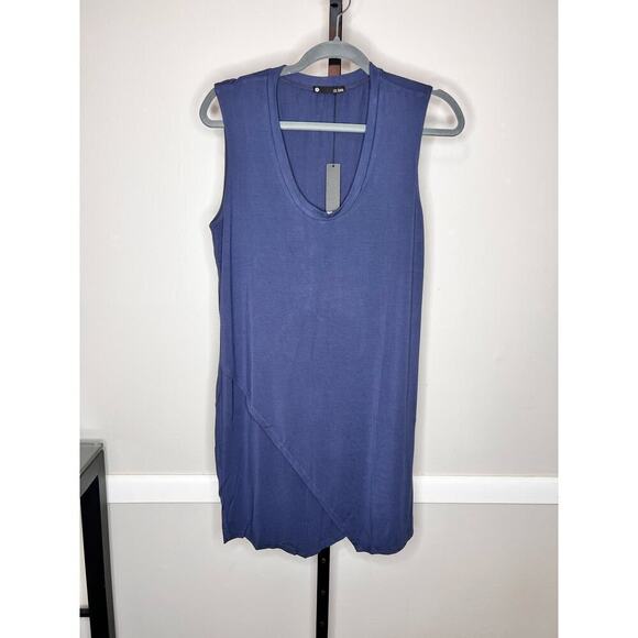 Krisa Revolve Nile Blue Asymmetrical Layered Sleeveless Tank Mini Dress - Picture 2 of 7